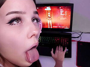 Super Skinny Gamer Cutie Fucked SILLY By Her Horny Roommate - ALINA FOXXX
